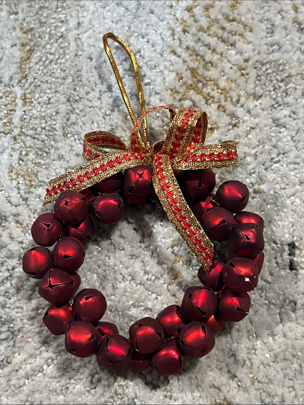 Mini Red Bell Wreath Christmas ornament z29